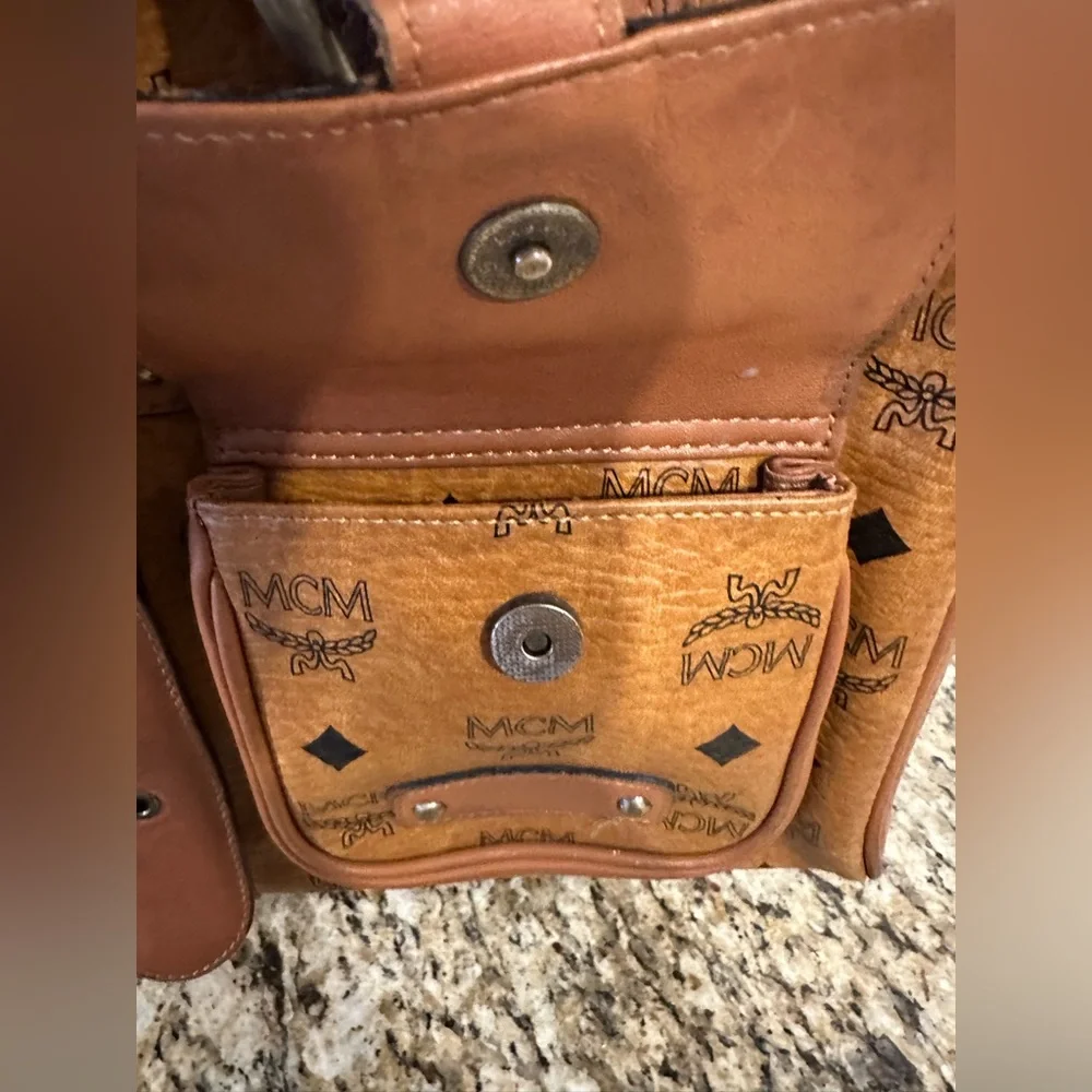 MCM Cognac Visetos Satchel β¨πHost Pick πβ¨ - Picture 3 of 16